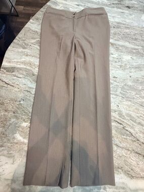 Tribal Dress Pants Womens 14 Taupe Stretch Straight Leg Work Career